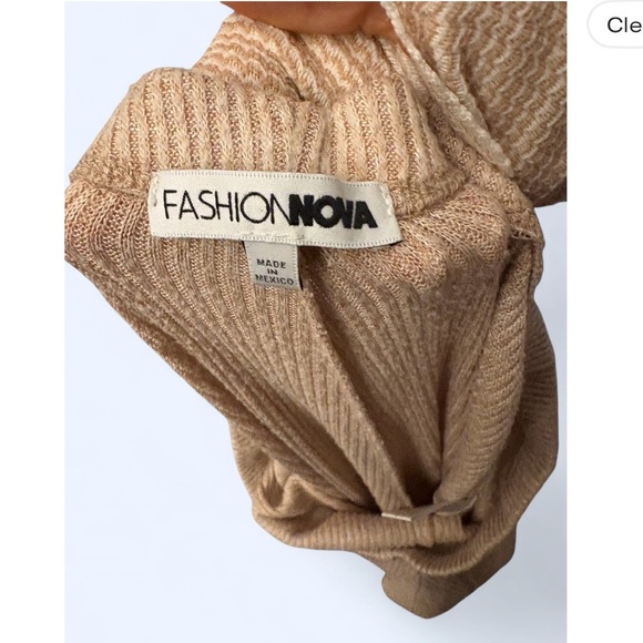 Fashion Nova Women’s Cream Ribbed Knit Pants Size XXL - Picture 3 of 9